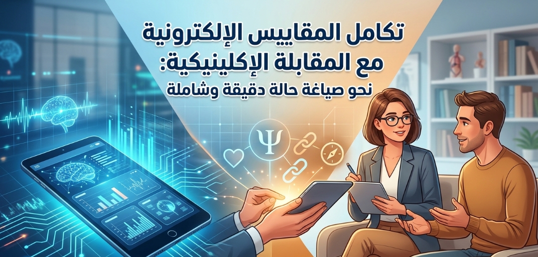 تكامل المقاييس الإلكترونية مع المقابلة الإكلينيكية: نحو صياغة حالة دقيقة وشاملة